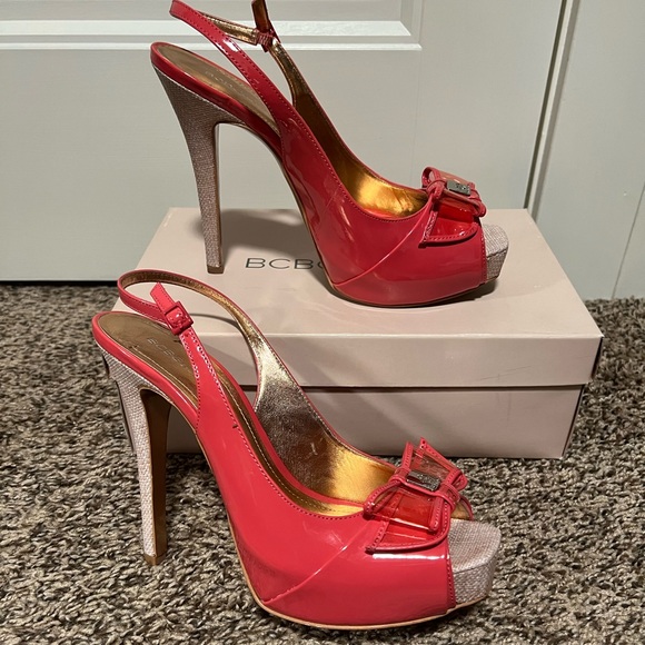 Coral BCBG heels size 10 - Picture 3 of 3